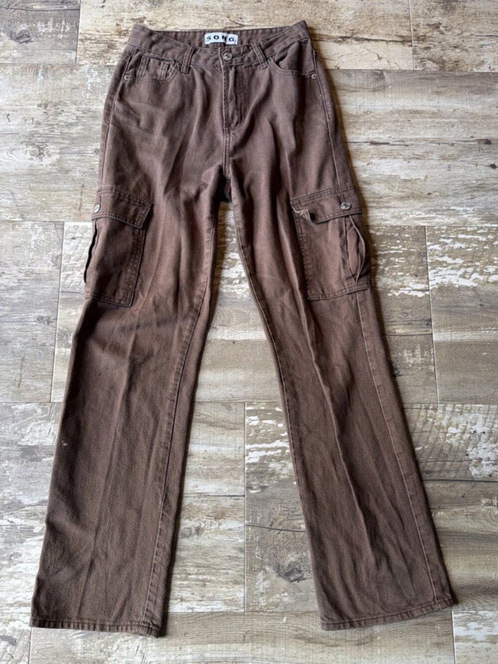 S.O.N.G. Brown High Rise 90s Boyfriend Cargo Pants Women’s 0/24